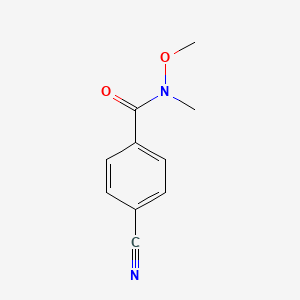 Chemical structure of 4-Cyano-N-methoxy-N-methylbenzamide