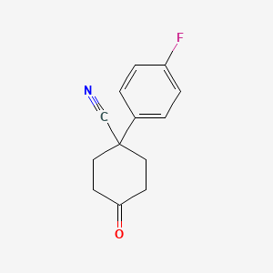 Chemical structure of 4-Cyano-4-(4-fluorophenyl)cyclohexanone