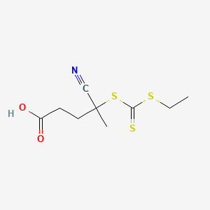 Chemical structure of 4-Cyano-4-(((ethylthio)carbonothioyl)thio)pentanoic acid