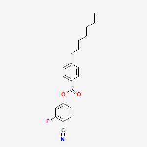 Chemical structure of 4-Cyano-3-fluorophenyl 4-heptylbenzoate