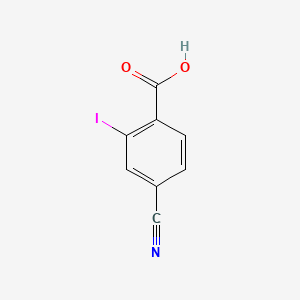 Chemical structure of 4-Cyano-2-iodobenzoic acid