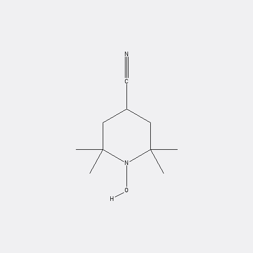 Chemical structure of 4-Cyano-2,2,6,6-tetramethylpiperidine 1-Oxyl Free Radical