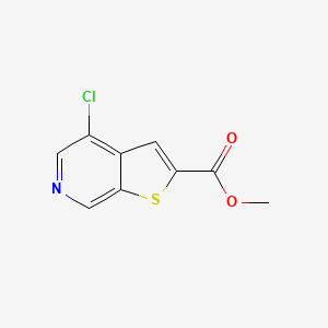 Chemical structure of Methyl 4-chlorothieno[2,3-c]pyridine-2-carboxylate