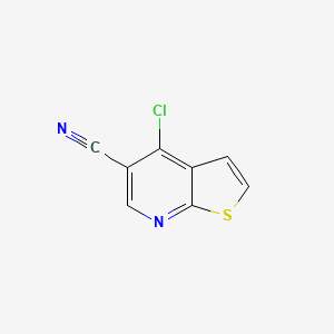 Chemical structure of 4-Chlorothieno[2,3-b]pyridine-5-carbonitrile