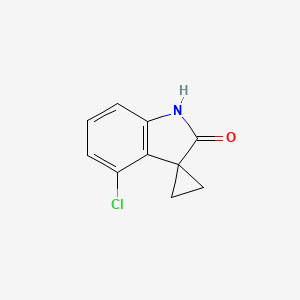 Chemical structure of 4'-CHLOROSPIRO[CYCLOPROPANE-1,3'-INDOLIN]-2'-ONE