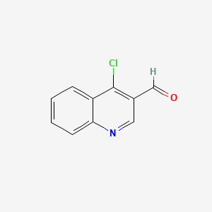 Chemical structure of 4-Chloroquinoline-3-carbaldehyde