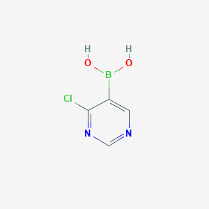 Chemical structure of 4-Chloropyrimidine-5-boronic acid