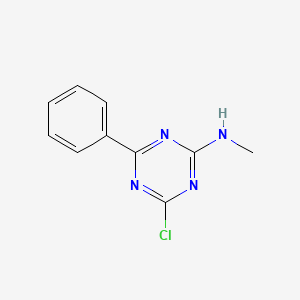 Chemical structure of 4-Chloro-N-methyl-6-phenyl-1,3,5-triazin-2-amine