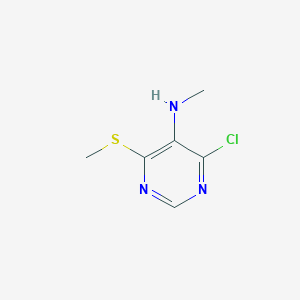 Chemical structure of 4-Chloro-N-methyl-6-(methylsulfanyl)pyrimidin-5-amine