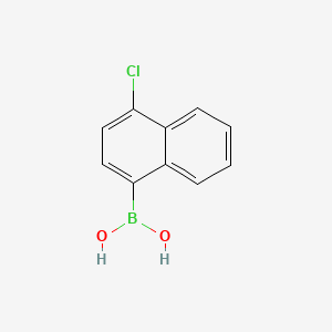 Chemical structure of 4-Chloronaphthalene-1-Boronic Acid