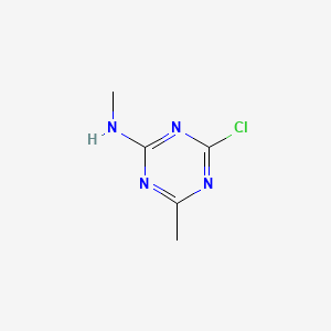 Chemical structure of 4-Chloro-N,6-dimethyl-1,3,5-triazin-2-amine
