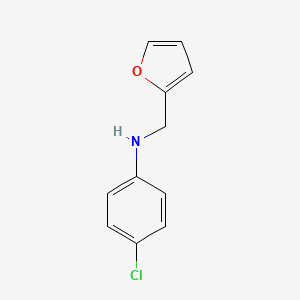 Chemical structure of 4-Chloro-N-(furan-2-ylmethyl)aniline