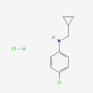 Chemical structure of 4-Chloro-N-(cyclopropylmethyl)aniline hydrochloride