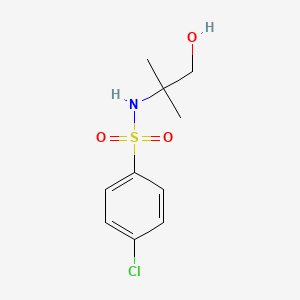 Chemical structure of 4-Chloro-N-(2-hydroxy-1,1-dimethylethyl)benzenesulfonamide