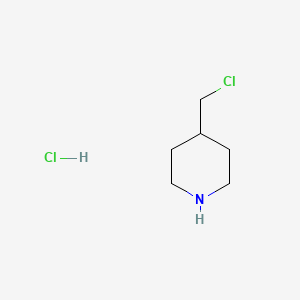 Chemical structure of 4-Chloromethyl-piperidine hydrochloride