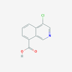 Chemical structure of 4-chloroisoquinoline-8-carboxylic acid