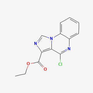 Chemical structure of Ethyl 4-chloroimidazo[1,5-a]quinoxaline-3-carboxylate