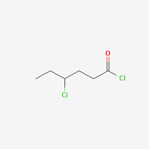 Chemical structure of 4-Chlorohexanoyl Chloride