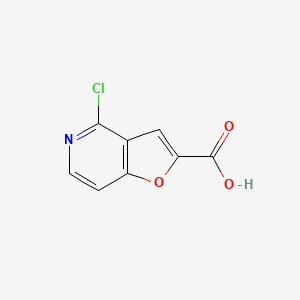 Chemical structure of 4-Chlorofuro[3,2-c]pyridine-2-carboxylic acid