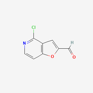 Chemical structure of 4-Chlorofuro[3,2-c]pyridine-2-carbaldehyde