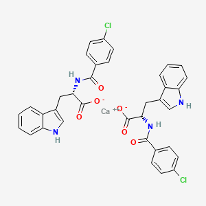 Chemical structure of 4-Chlorobenzoyl-L-tryptophan Calcium Salt