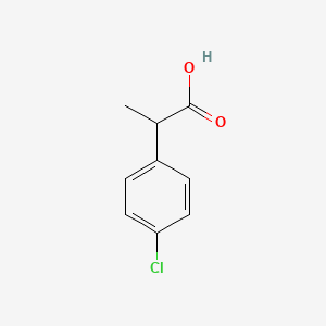 Chemical structure of DL-2-(4-chlorophenyl)propanoic acid