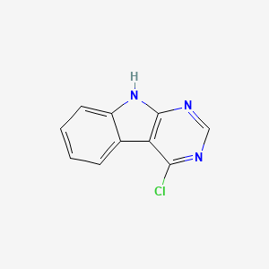 Chemical structure of 4-Chloro-9H-pyrimido[4,5-b]indole