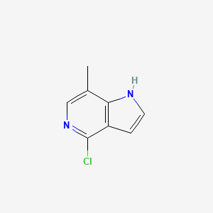 Chemical structure of 4-Chloro-7-methyl-1H-pyrrolo[3,2-c]pyridine