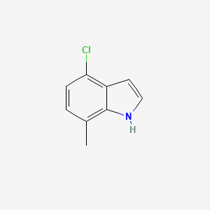 Chemical structure of 4-Chloro-7-methyl-1H-indole