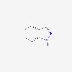 Chemical structure of 4-Chloro-7-methyl-1H-indazole