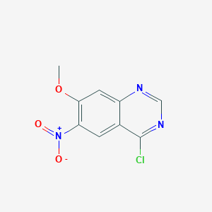 Chemical structure of 4-Chloro-7-methoxy-6-nitroquinazoline