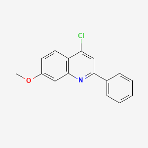 Chemical structure of 4-Chloro-7-Methoxy-2-Phenylquinoline