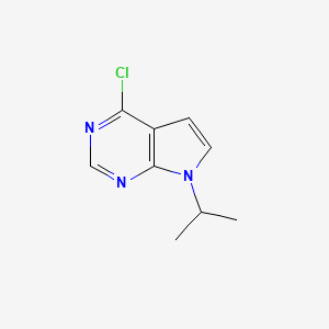 Chemical structure of 4-Chloro-7-isopropyl-7H-pyrrolo[2,3-d]pyrimidine