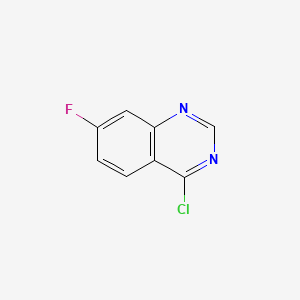Chemical structure of 4-Chloro-7-fluoroquinazoline