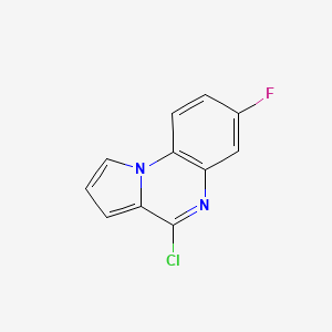 Chemical structure of 4-Chloro-7-fluoropyrrolo[1,2-a]quinoxaline
