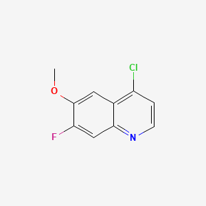 Chemical structure of 4-Chloro-7-fluoro-6-methoxyquinoline