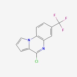 Chemical structure of 4-Chloro-7-(trifluoromethyl)pyrrolo[1,2-a]quinoxaline