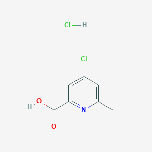 Chemical structure of 4-Chloro-6-methylpicolinic acid hydrochloride