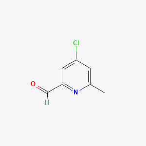 Chemical structure of 4-Chloro-6-methylpicolinaldehyde