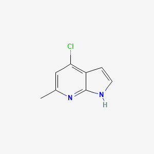Chemical structure of 4-Chloro-6-methyl-7-azaindole