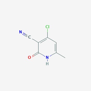Chemical structure of 4-Chloro-6-methyl-2-oxo-1,2-dihydropyridine-3-carbonitrile
