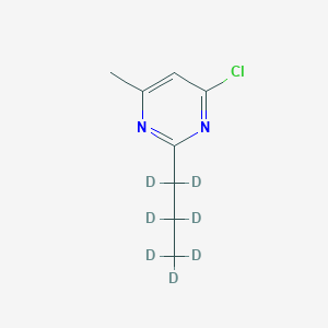 Chemical structure of 4-Chloro-6-methyl-2-(n-propyl-d7)-pyrimidine