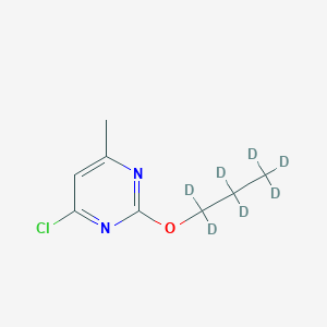 Chemical structure of 4-Chloro-6-methyl-2-(n-propoxy-d7)-pyrimidine