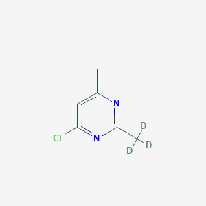 Chemical structure of 4-Chloro-6-methyl-2-(methyl-d3)-pyrimidine