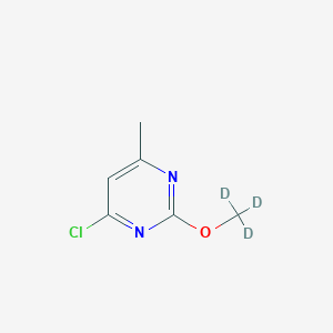 Chemical structure of 4-Chloro-6-methyl-2-(methoxy-d3)-pyrimidine