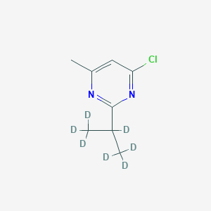 Chemical structure of 4-Chloro-6-methyl-2-(iso-propyl-d7)-pyrimidine