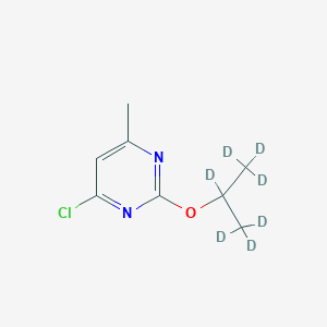 Chemical structure of 4-Chloro-6-methyl-2-(iso-propoxy-d7)-pyrimidine