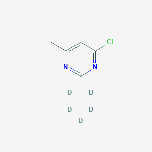 Chemical structure of 4-Chloro-6-methyl-2-(ethyl-d5)-pyrimidine