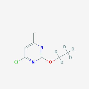 Chemical structure of 4-Chloro-6-methyl-2-(ethoxy-d5)-pyrimidine