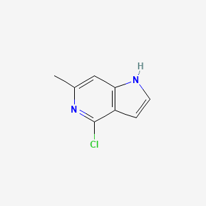 Chemical structure of 4-Chloro-6-methyl-1H-pyrrolo[3,2-c]pyridine